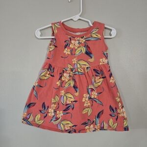Old Navy Fit and Flare Coral Floral Toddler Dress